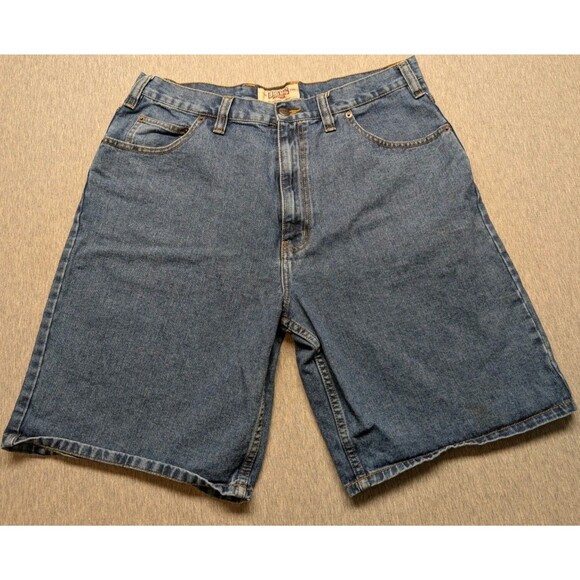 Vintage 90's Big Mac Workwear Denim Jean Shorts Jorts Y2K Mens 36X8 Baggy - Picture 1 of 10